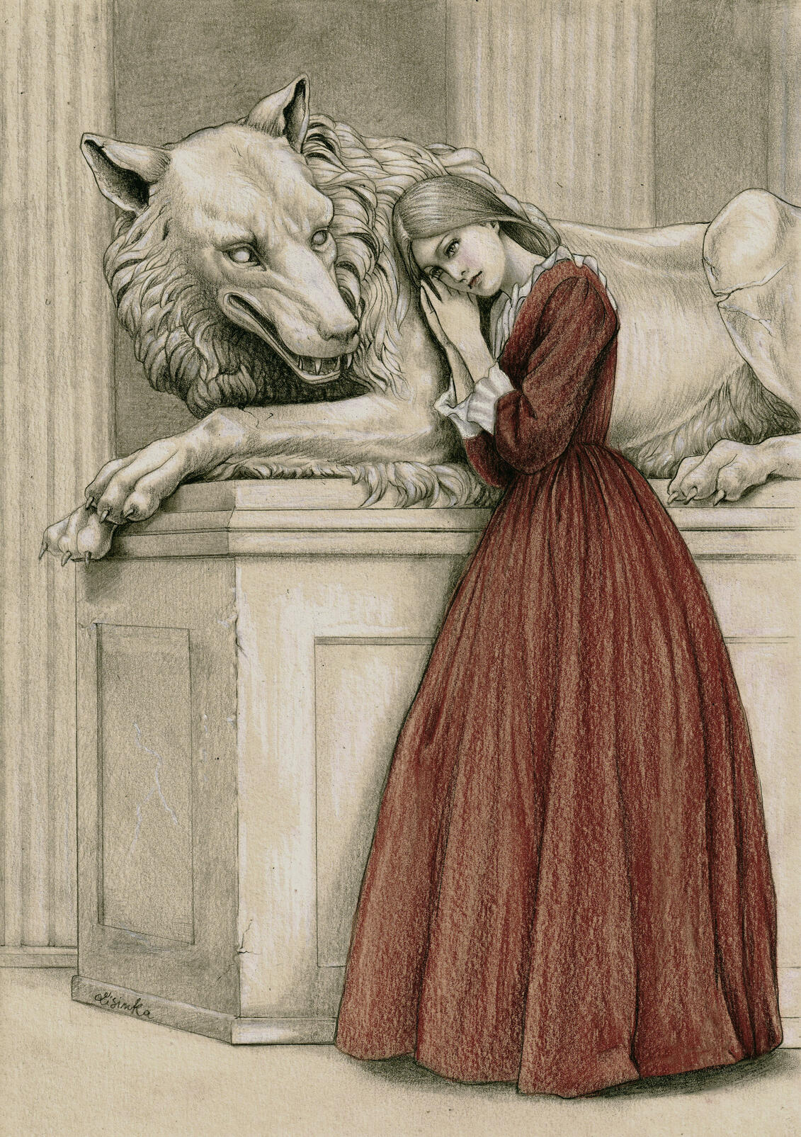 The solitary Prisoner - graphite+carbothello